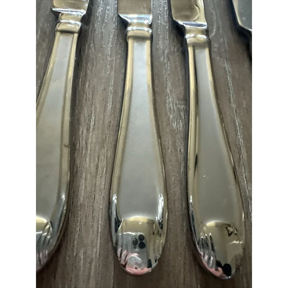 New Oneida‎ SATIN GARNET Set of 5 Dinner Knives 18/10 Stainless Flatware